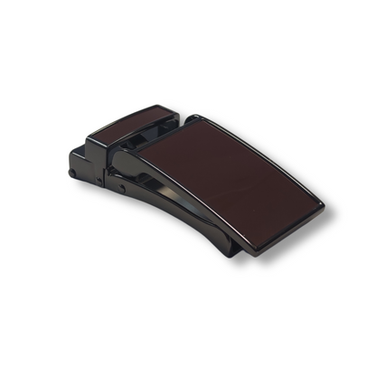 Apportez une touche de sophistication à votre ceinture avec notre boucle en acier marron foncé. Qualité et style réunis en un seul accessoire !