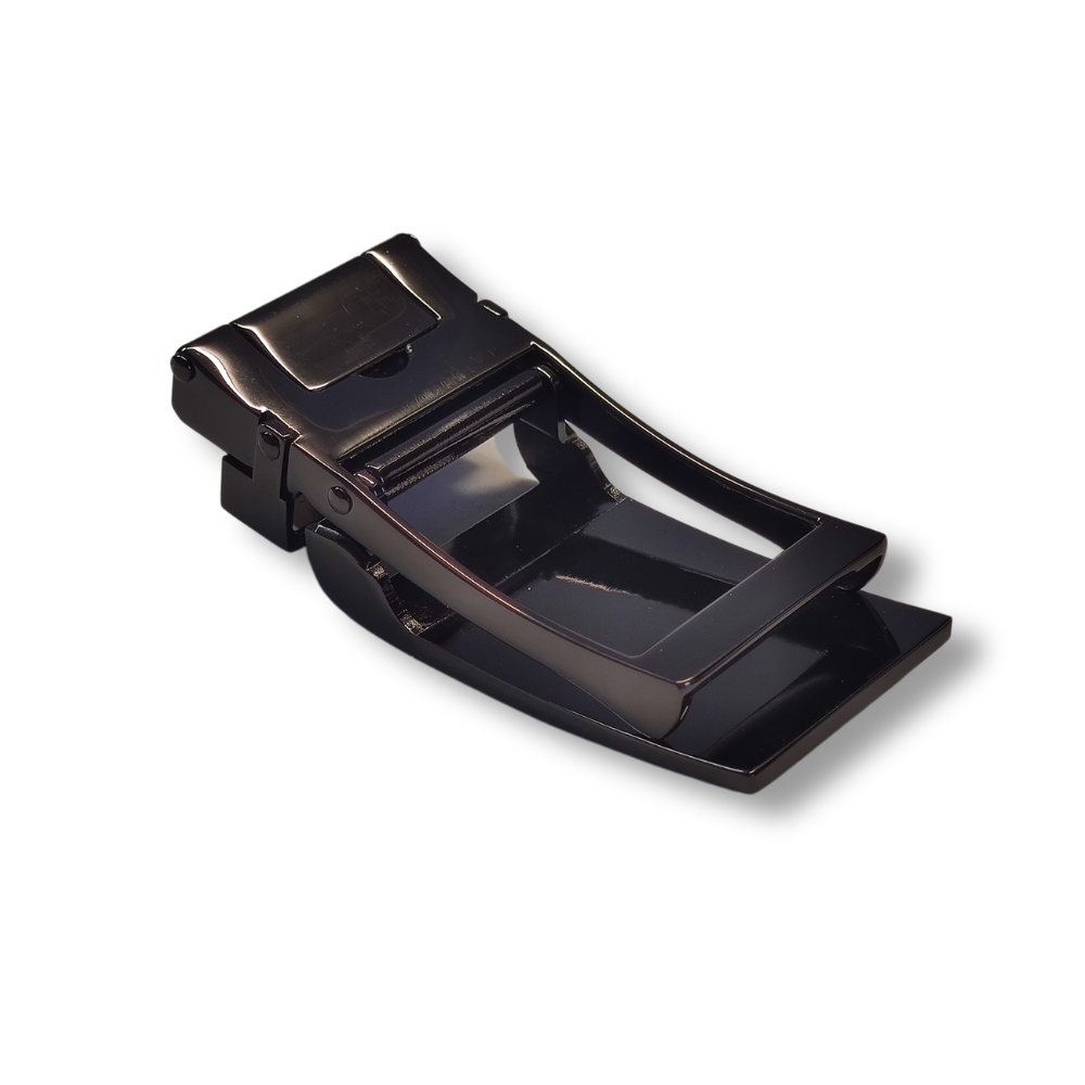 Apportez une touche de sophistication à votre ceinture avec notre boucle en acier marron foncé. Qualité et style réunis en un seul accessoire !