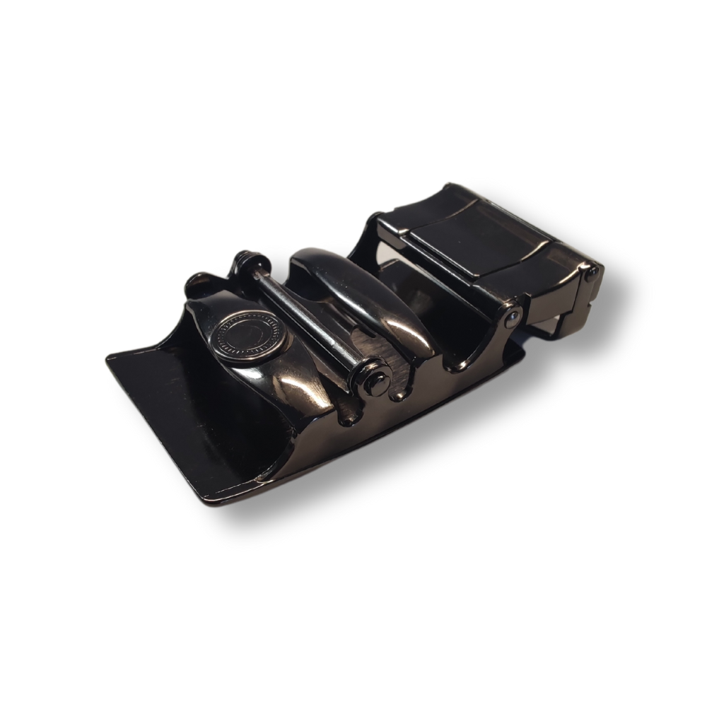 "Optez pour notre boucle de ceinture en acier grise pour un look contemporain. Compatibilité avec nos ceintures en cuir véritable. Commandez-la dès maintenant !"