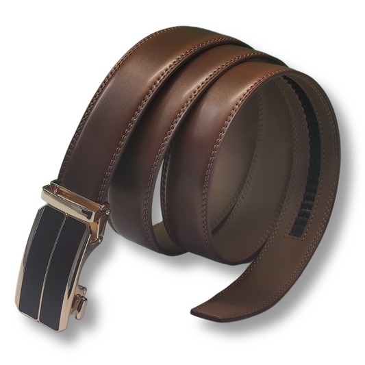 Sublimez votre tenue avec notre ceinture automatique couleur camel. Boucle en acier marron et or pour une finition élégante. Qualité supérieure garantie !